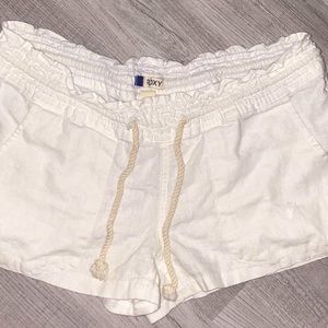 White roxy shorts